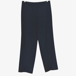 St John Caviar Collection Diana Wide Leg Crepe Pants Womens Size 12 Black Office